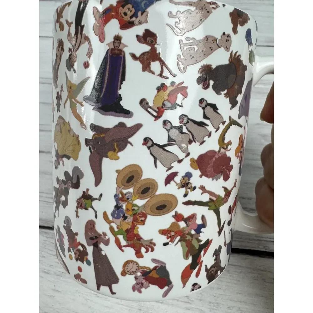 Disney Ink & Paint Color‎ Changing Ceramic Coffee Mug Cup Character Silhouettes